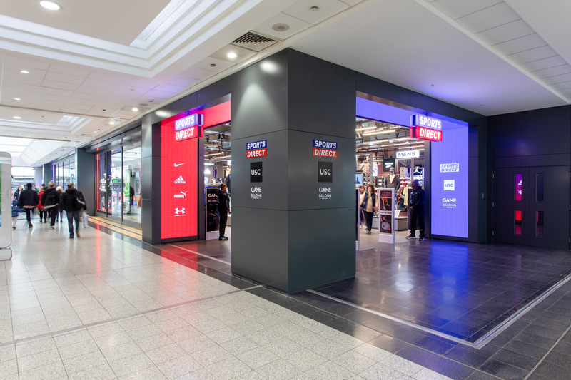 External storefront of Sports Direct